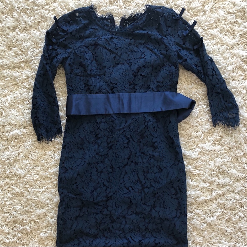 Navy blue MultiFlora lace dress